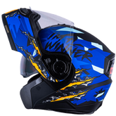 N2 Air Winner Matt Blue Smart Bluetooth Flip-up Double Visor Helmet